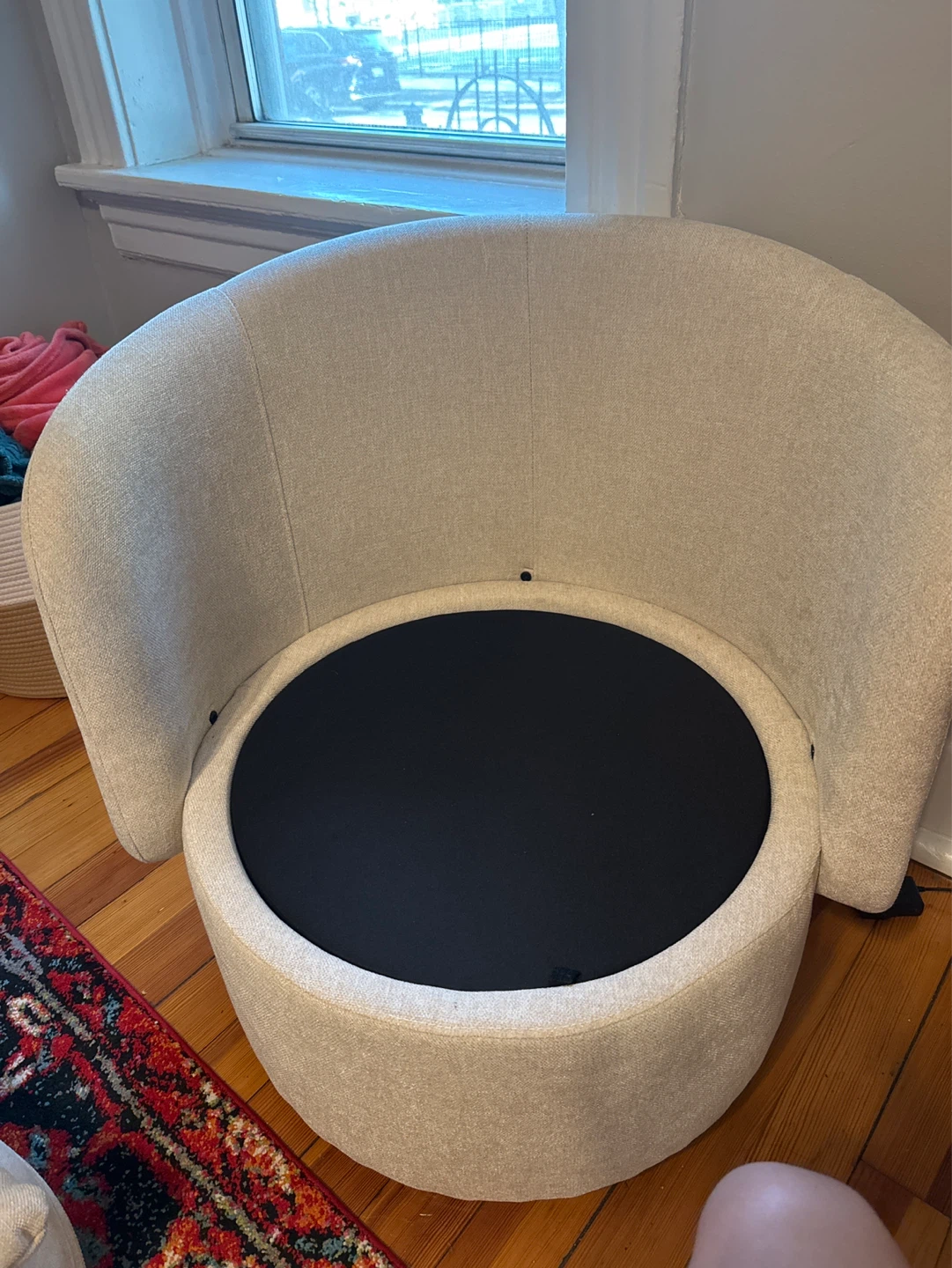 Swivel barrel chair with Storage - photo 2
