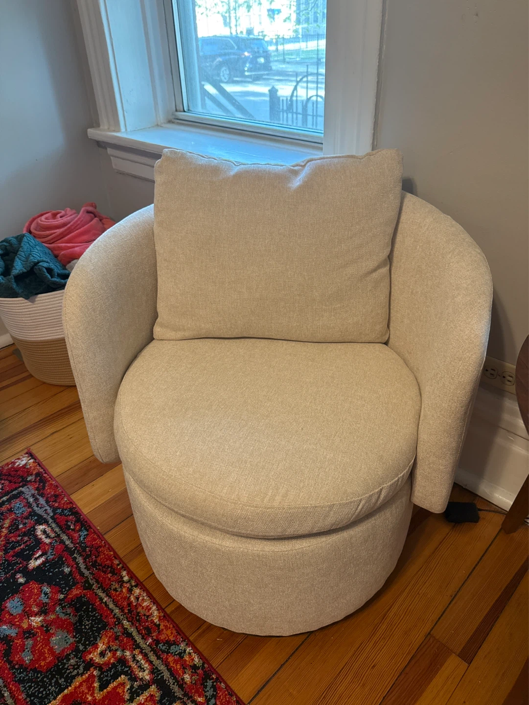 Swivel barrel chair with Storage - photo 3