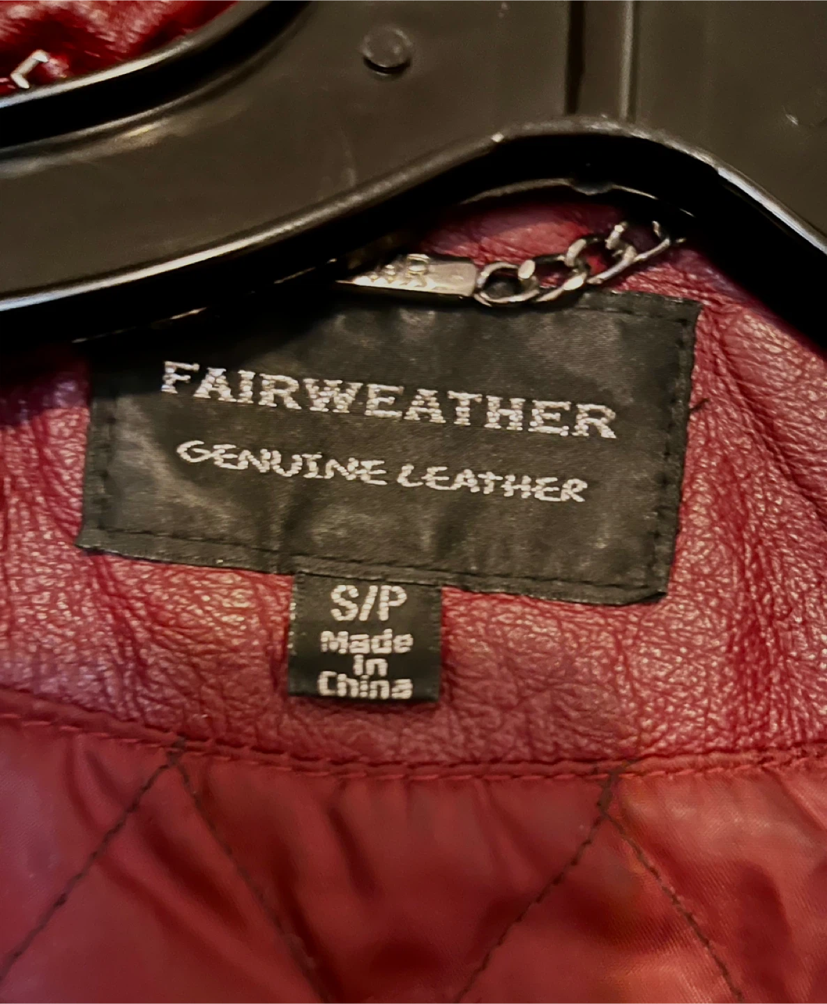 Fairweather Burgundy Genuine Leather Jacket - Red - Size S/P - photo 5