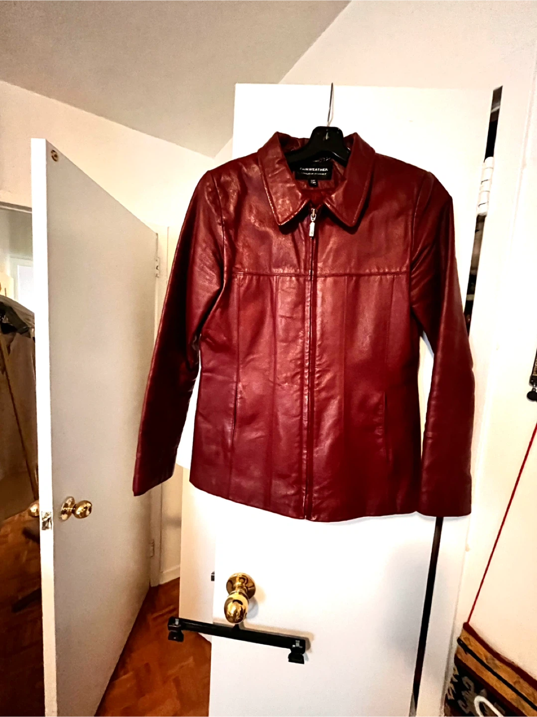 Fairweather Burgundy Genuine Leather Jacket - Red - Size S/P - photo 2