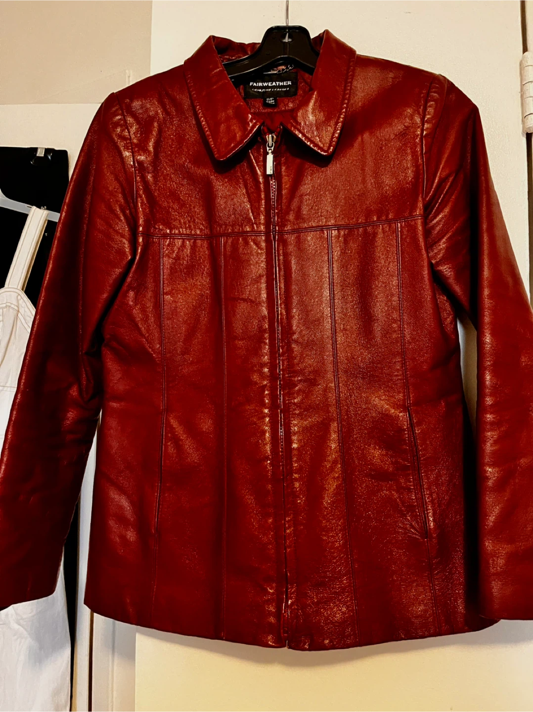 Fairweather Burgundy Genuine Leather Jacket - Red - Size S/P - photo 4