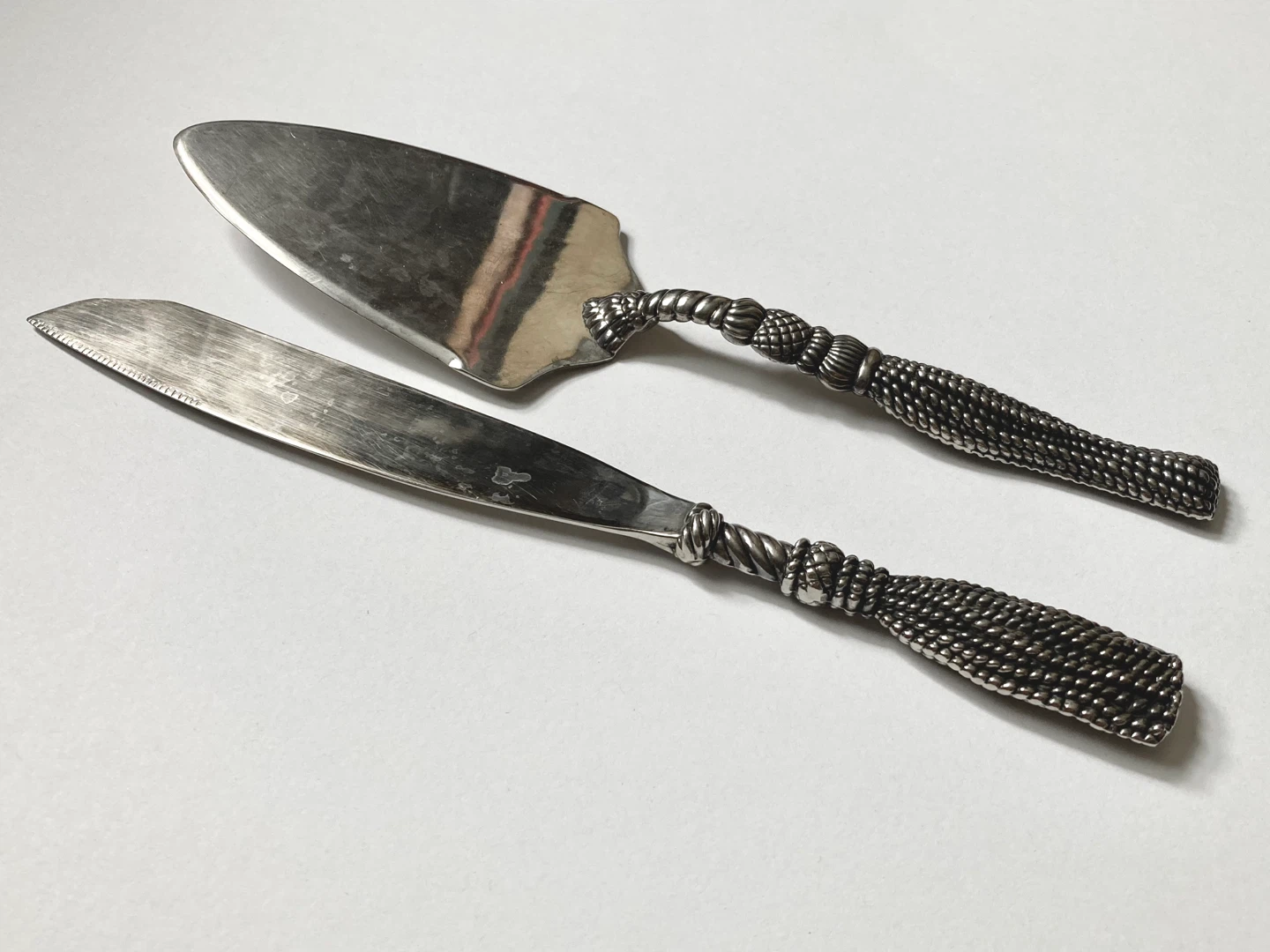 Vintage French Silver Plated Tassel Cake Serving Utensil Set - photo 2