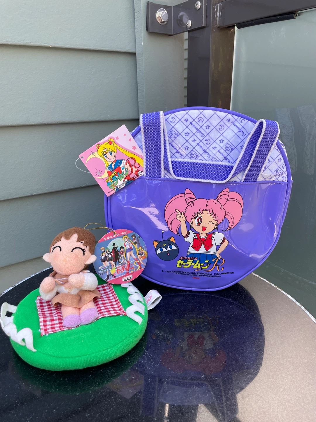 Vtg 1992 Sailor Moon Lot Chibi Moon Luni P Bag + Plush Prize NWT - photo 2