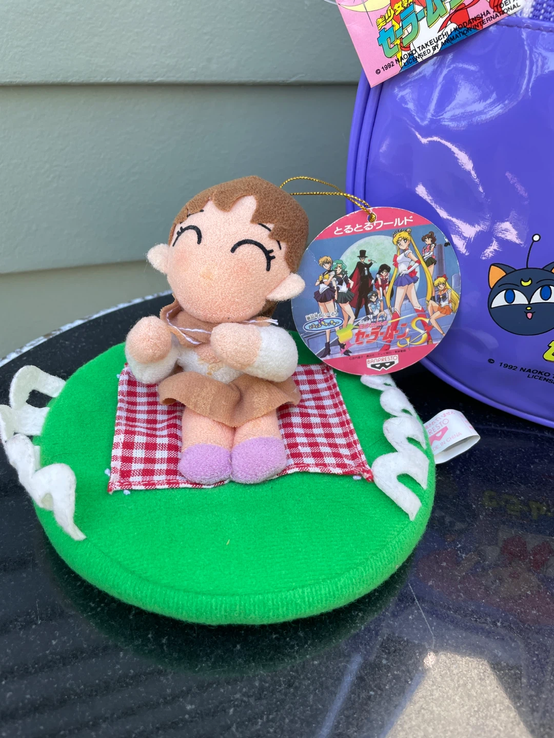 Vtg 1992 Sailor Moon Lot Chibi Moon Luni P Bag + Plush Prize NWT - photo 3