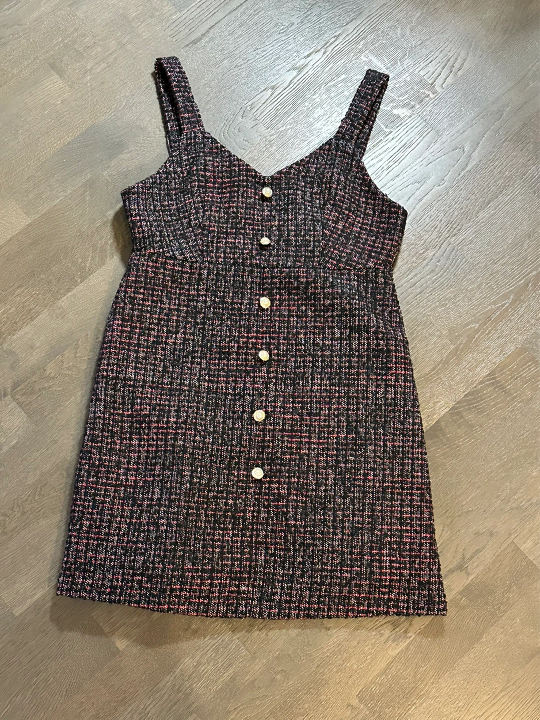 🇰🇷MIXXO Tweed Button-Front Dress - photo 2