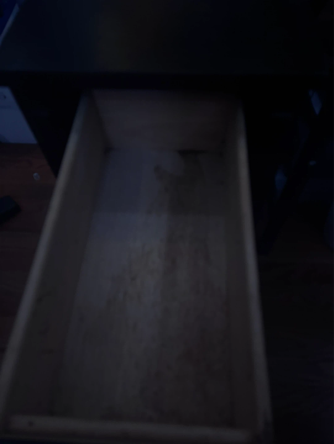 Black End Table with Drawer - photo 2