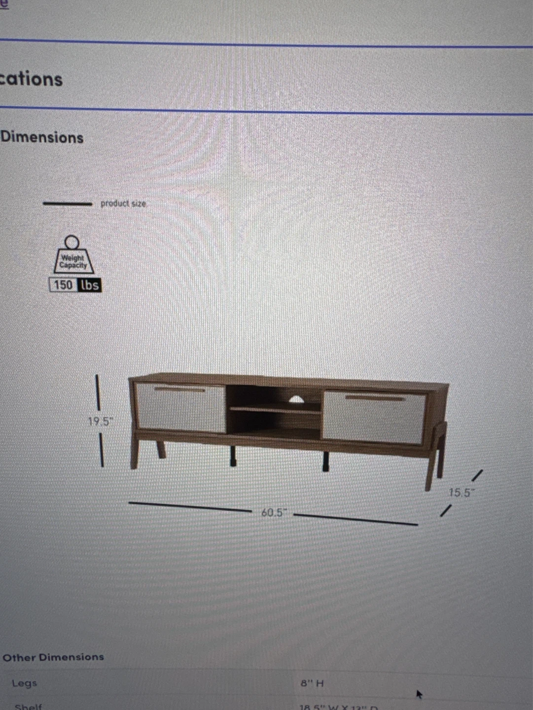 Mid-Century Modern TV Stand Console - photo 3