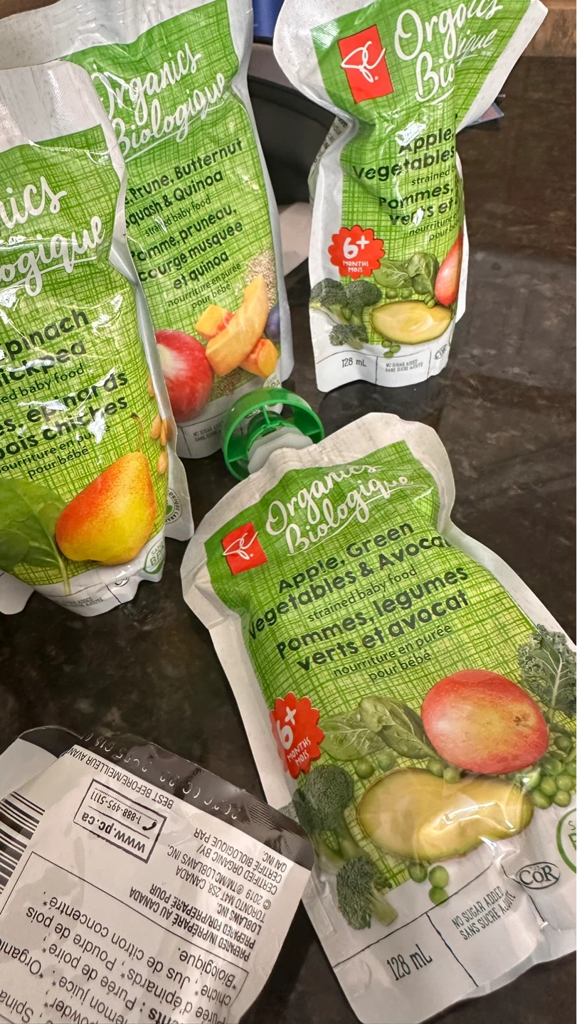 PC Organics Baby Food Pouches (4-Pack)