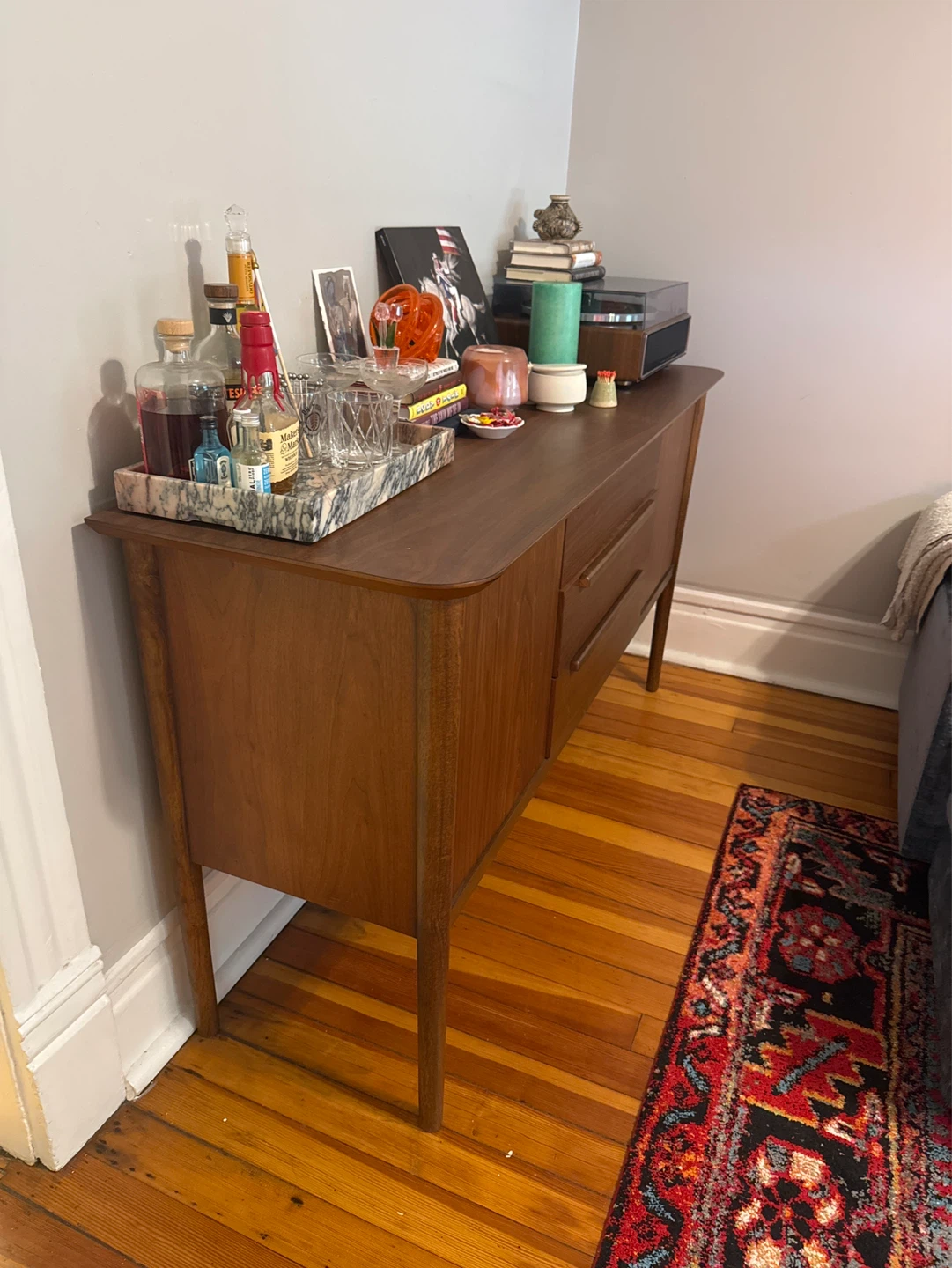 Crate and Barrel Tate 62" Walnut Midcentury Credenza - photo 3