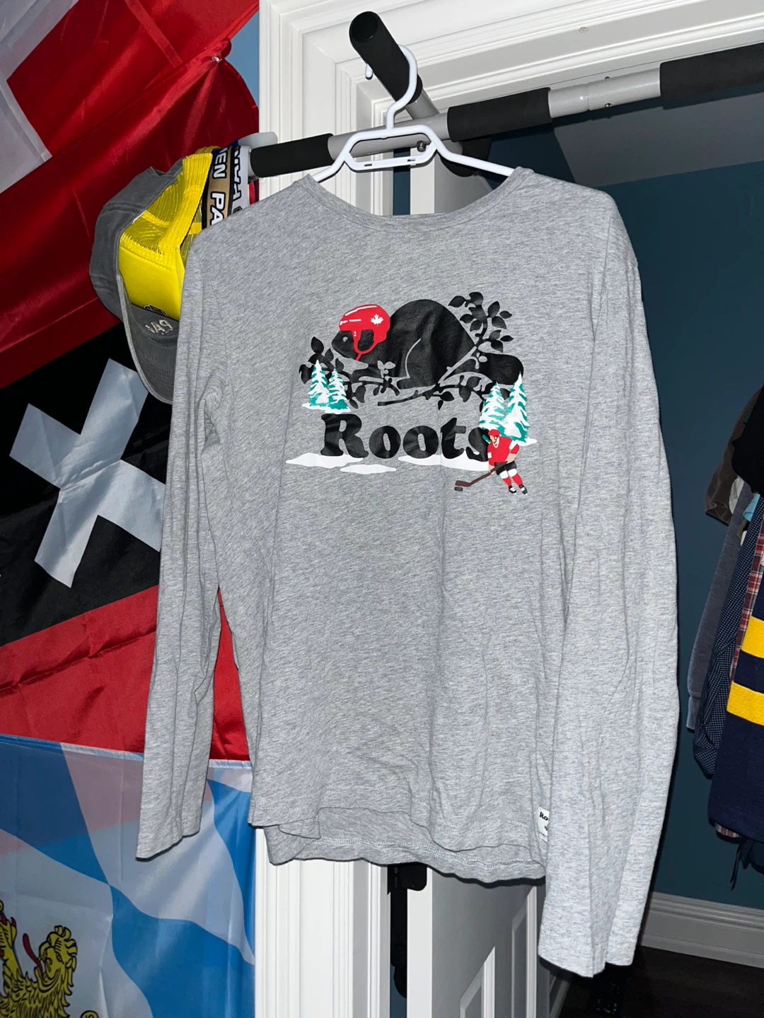 Roots Long Sleeve T-Shirt - Grey - Small/Petite