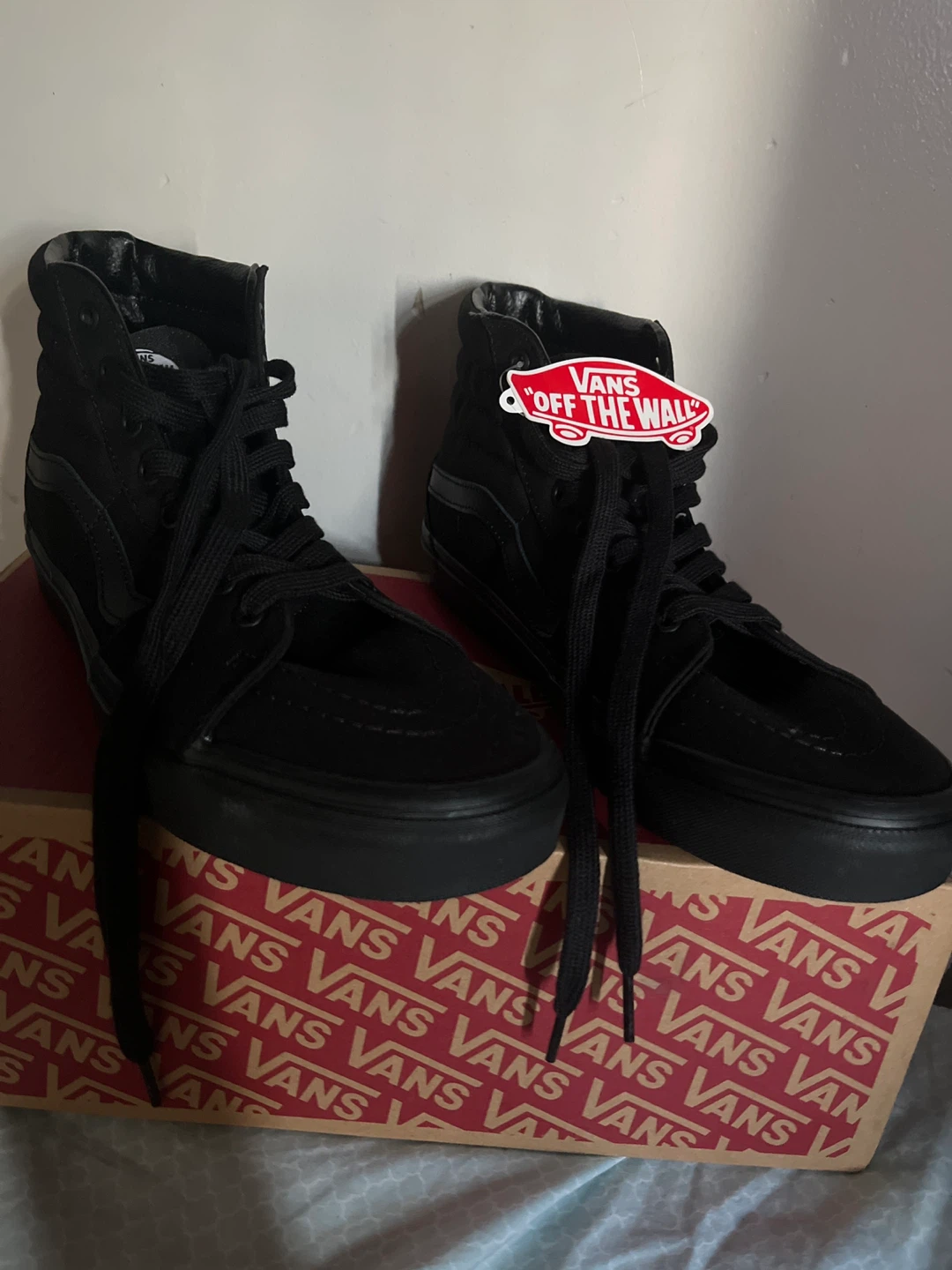 Vans Sk8-Hi Black/Black/Black High Top Sneakers US Men's 10.5 - photo 4