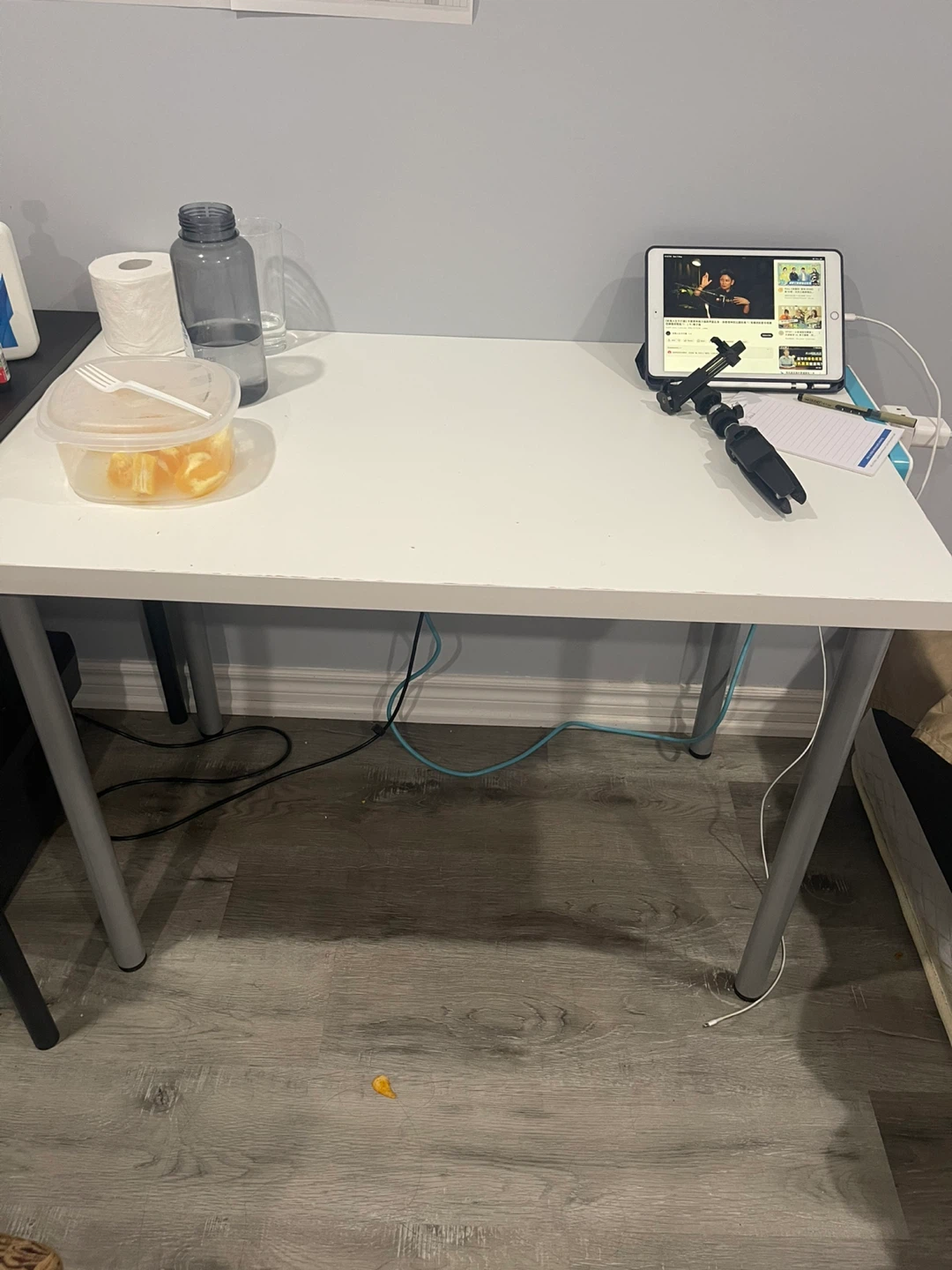 White IKEA Desk Table - photo 2