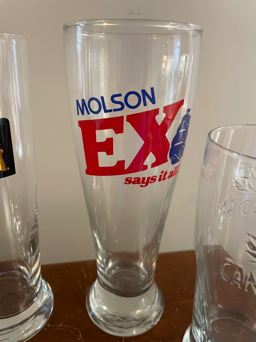 Molson Canadian & Molson Ex Beer Glasses - photo 3