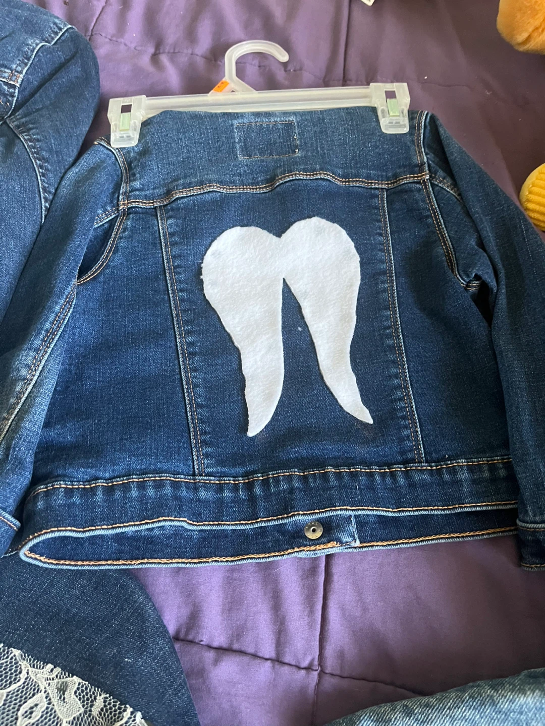 Customized Denim Jacket with Lace and Appliqué - photo 5
