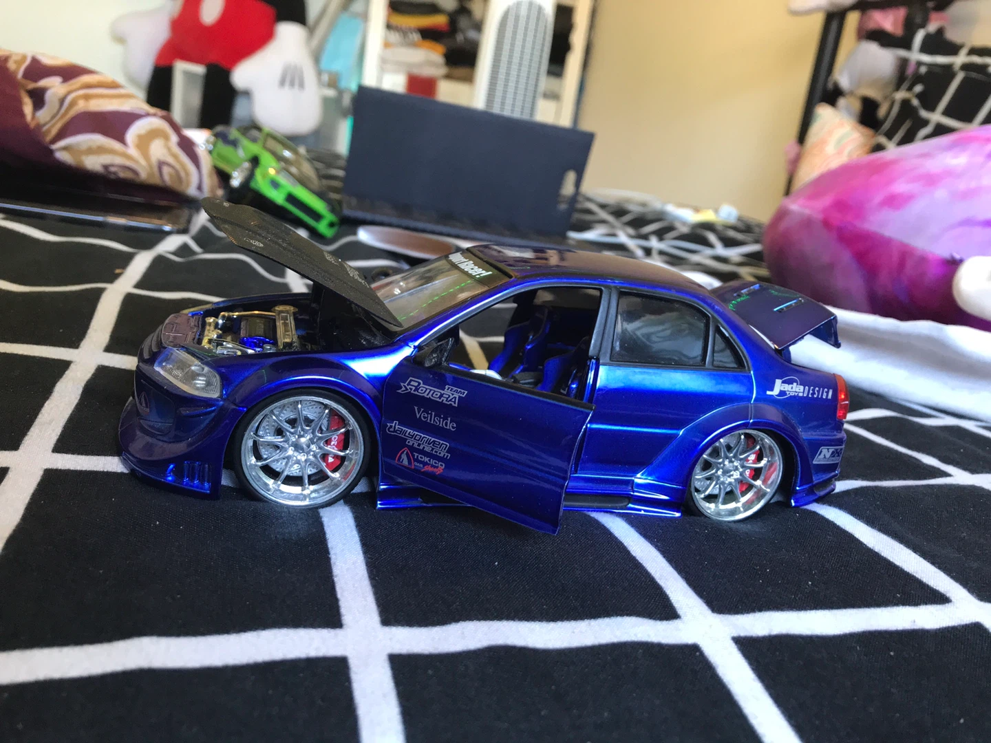 Jada Toys Import Racer Blue Mitsubishi Lancer