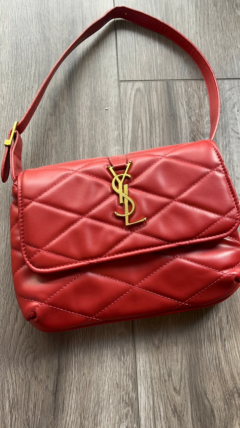 Red Quilted Shoulder Bag