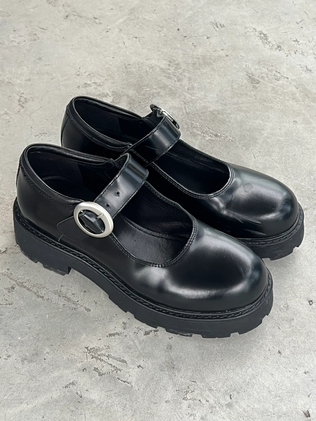 Vagabond Cosmo 2.0 - Black Mary Jane Platform Shoes