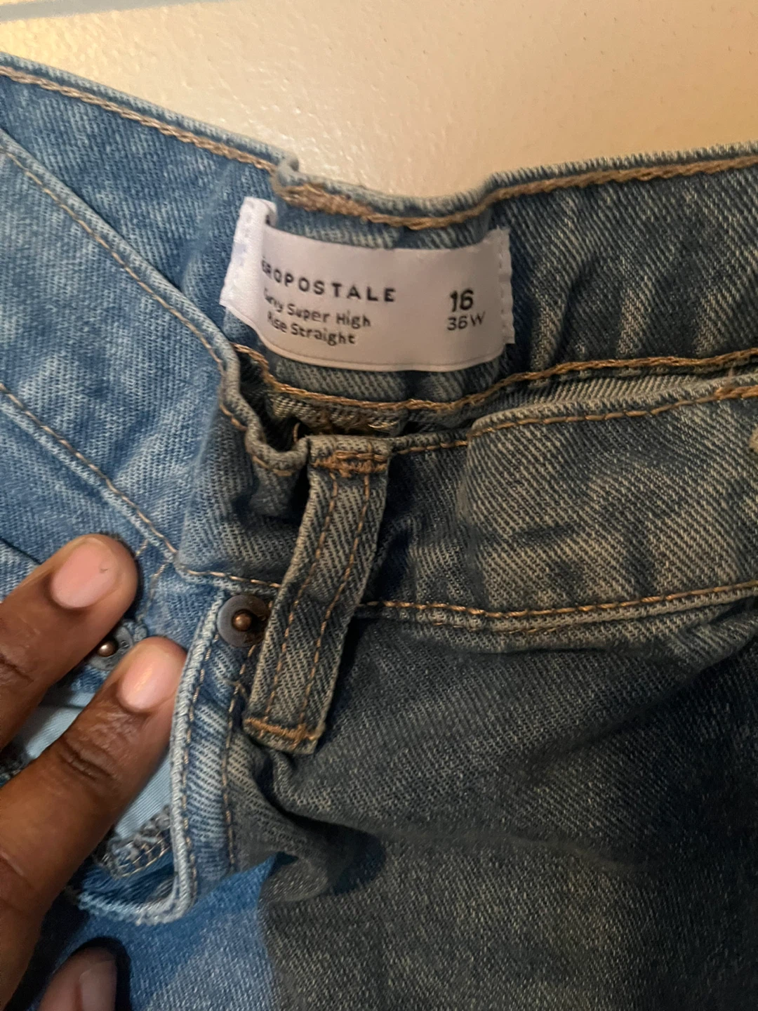 Aeropostale Super High Rise Straight Jeans Size 16 - photo 2