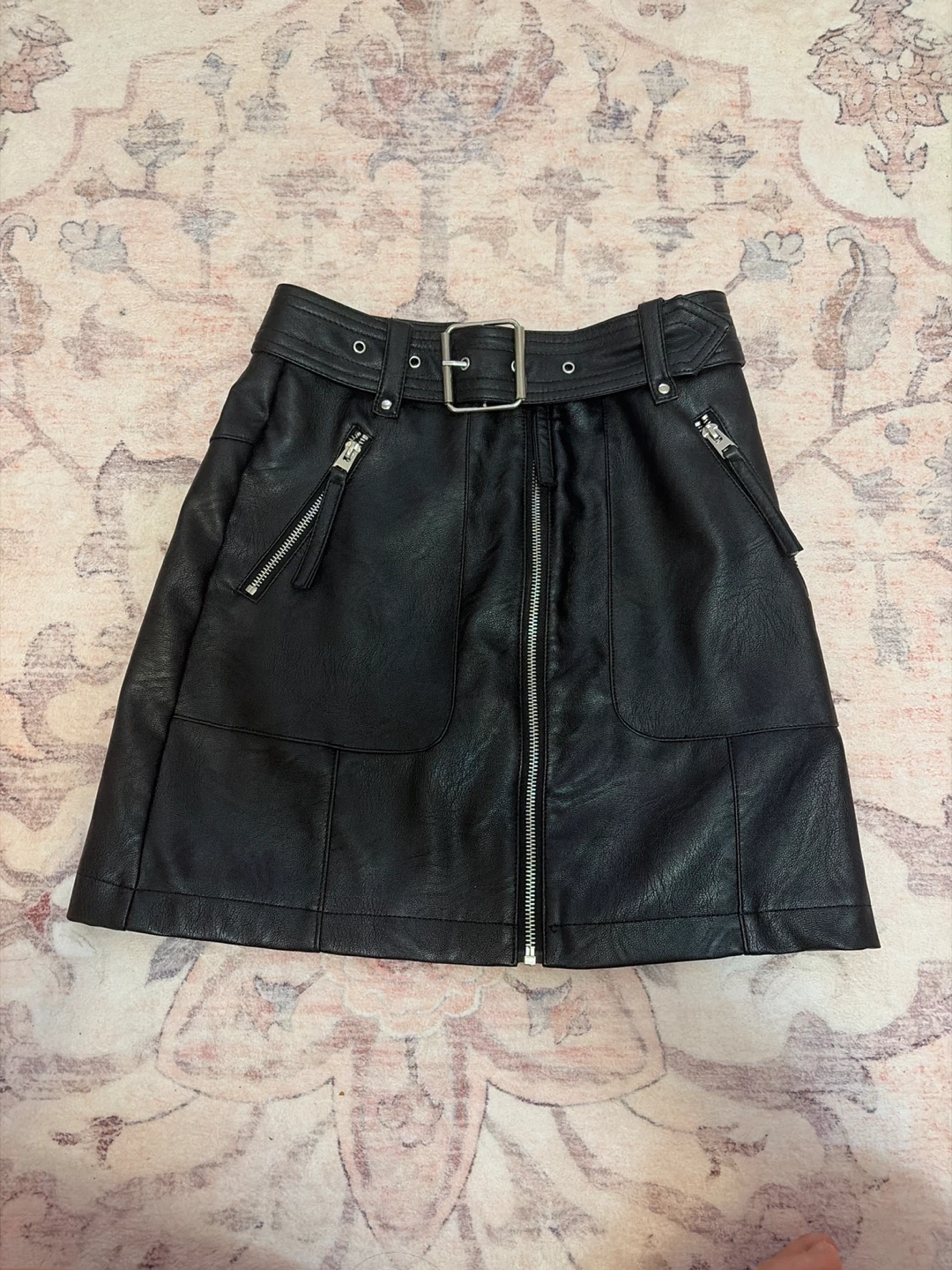 NEW Topshop Leather Mini Skirt -2