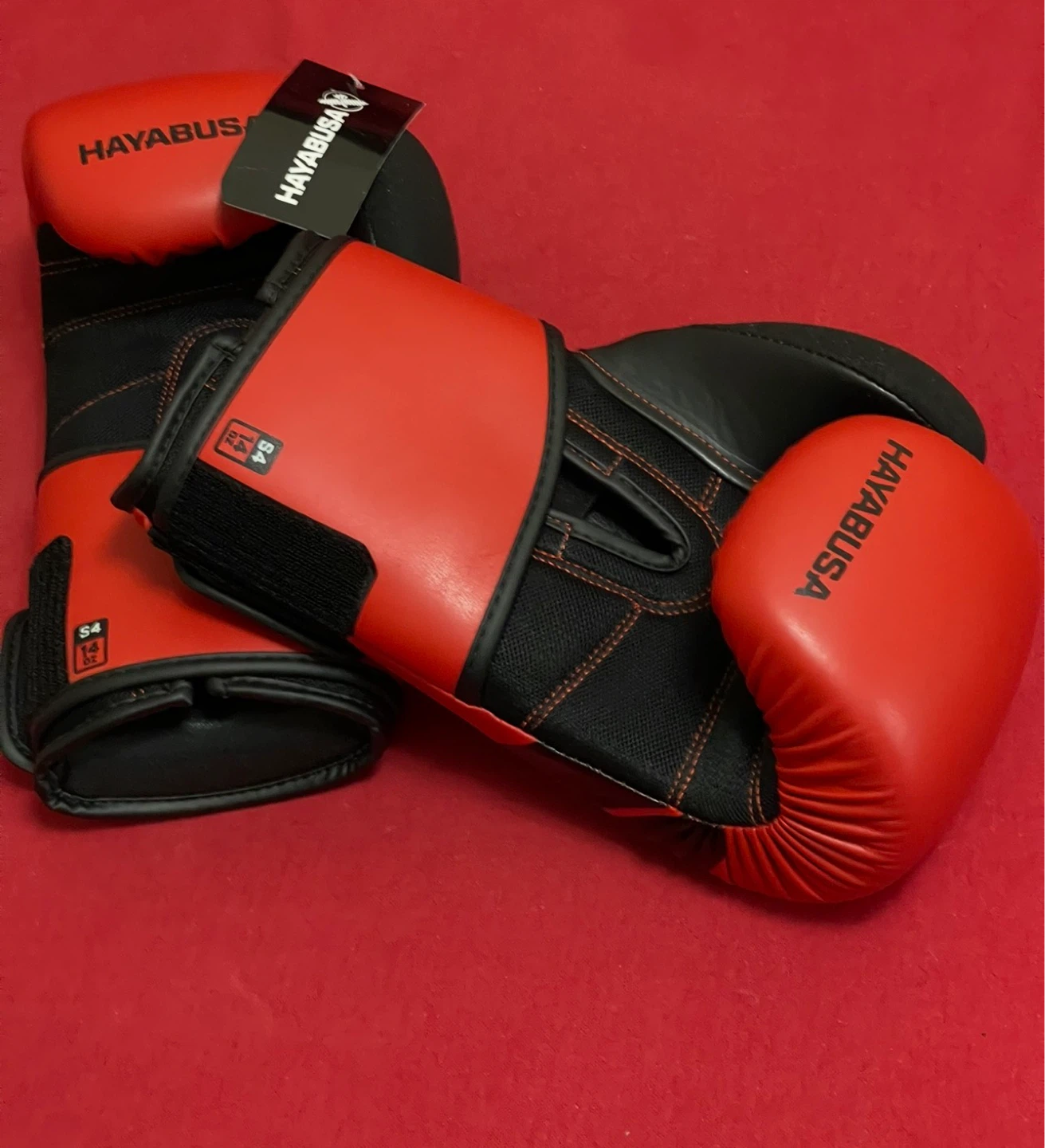 Hayabusa Red and Black Boxing Gloves - 14 oz - photo 2