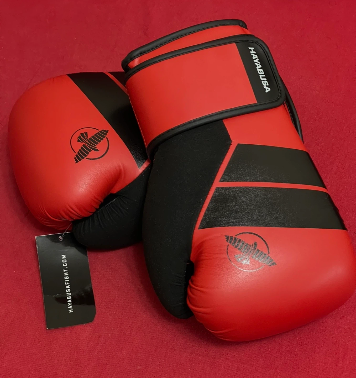 Hayabusa Red and Black Boxing Gloves - 14 oz