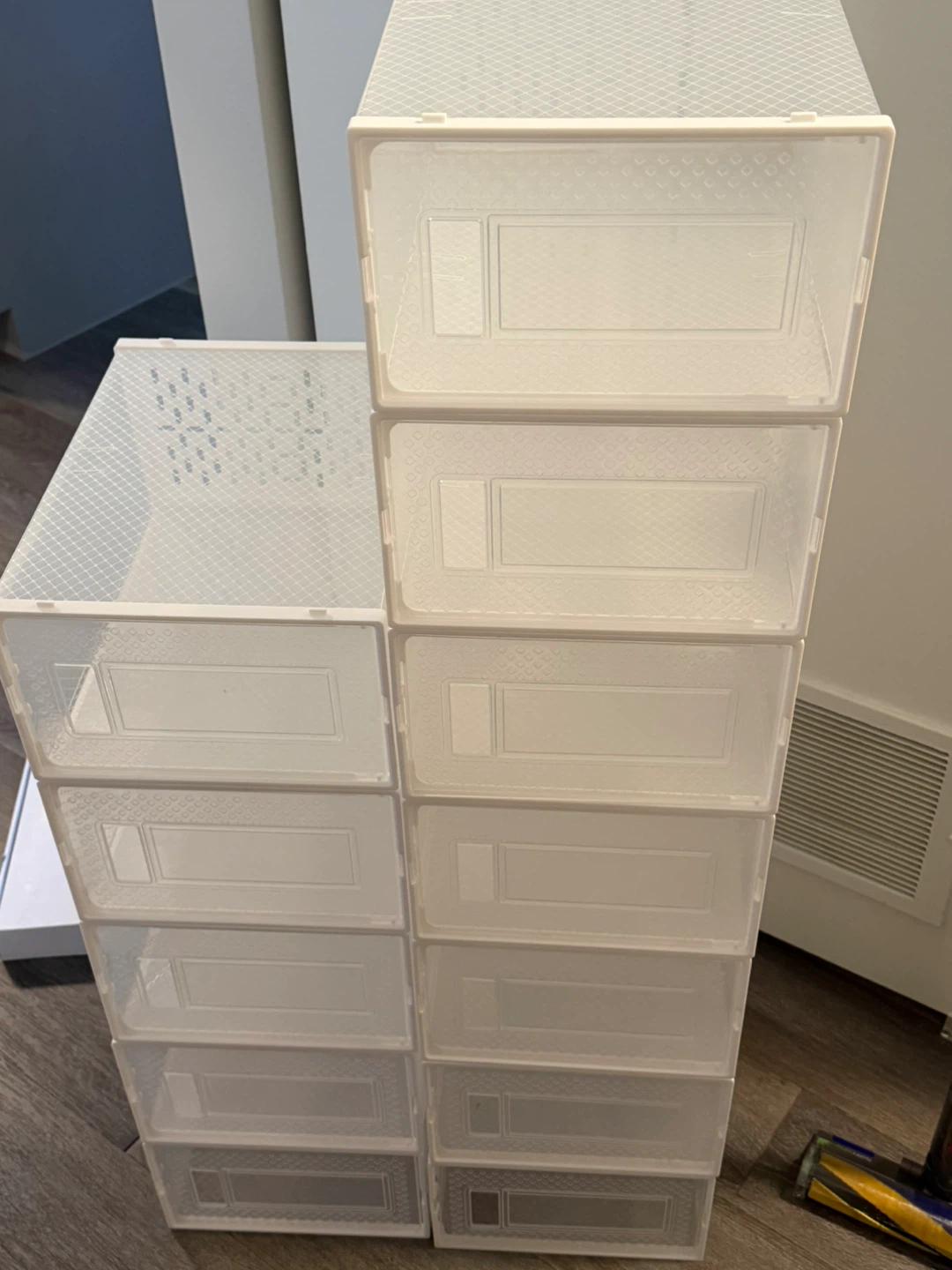 Stackable Storage Shoe Boxes - White (Set of 12)