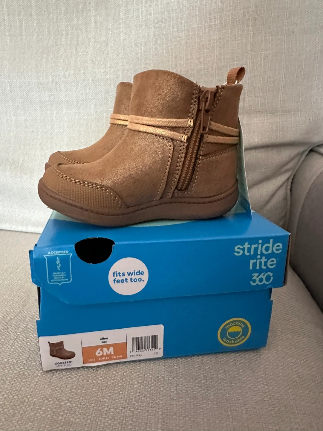 Stride Rite 360 Tan Boots - Size 6M - photo 2