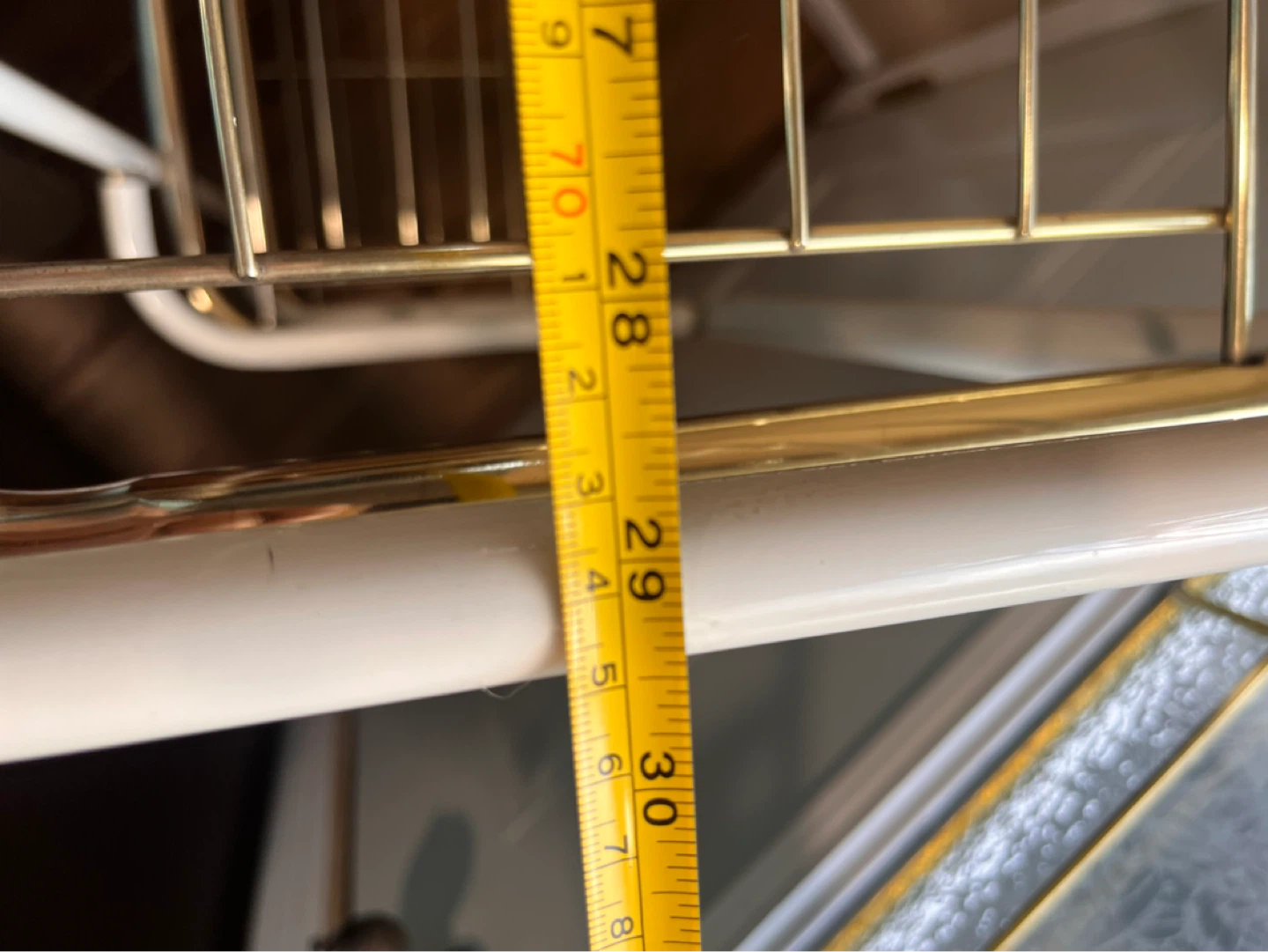 Cream and Gold Metal bakers rack 3 tier - photo 3