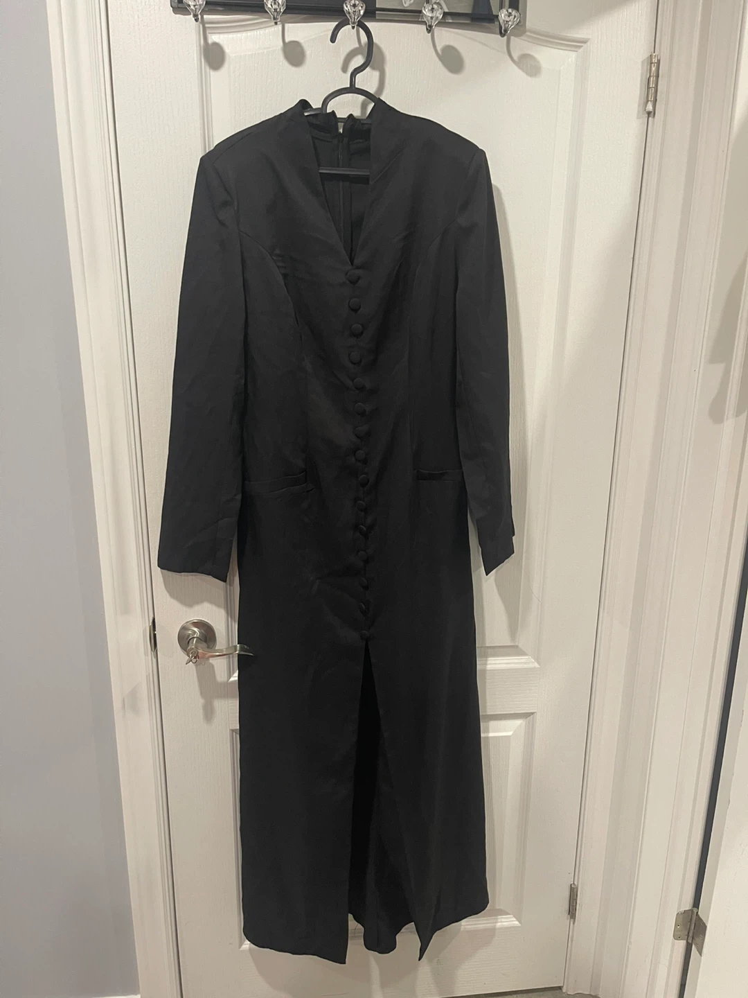 Black Button-Up Maxi Dress