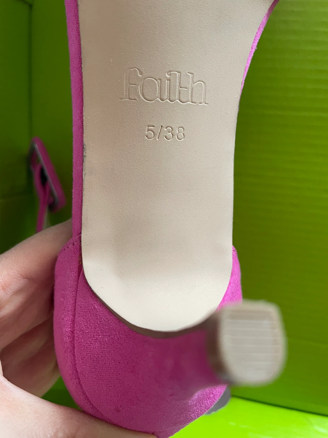 Faith Pink Suede Heels Size 5/38 - photo 5
