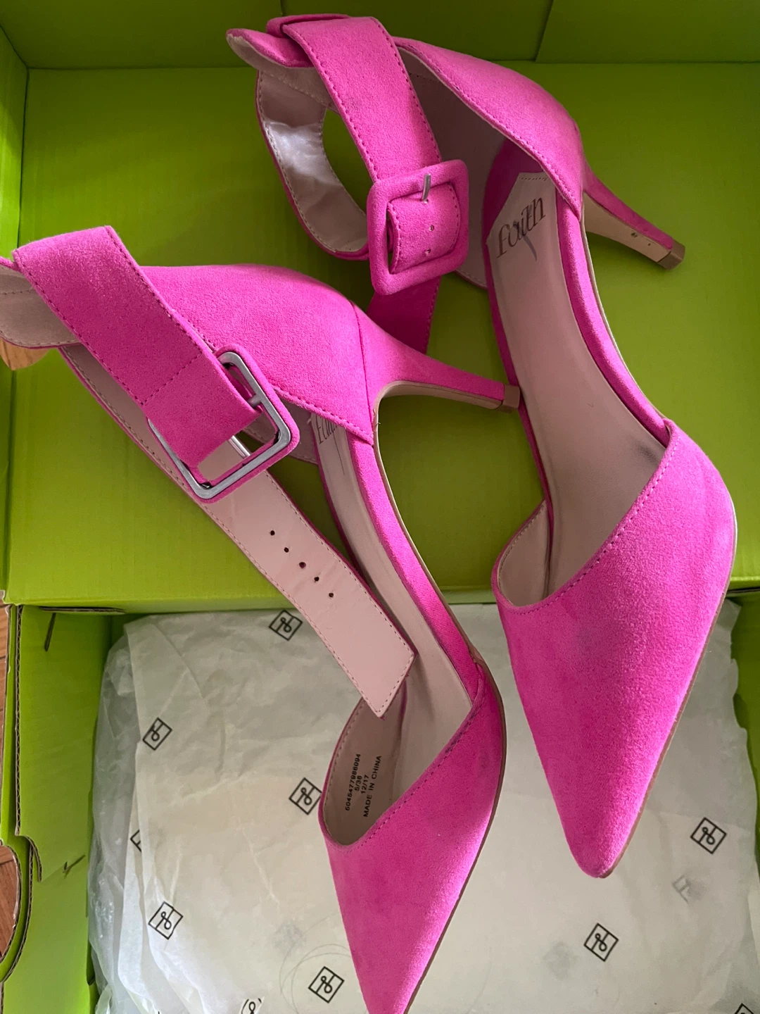 Faith Pink Suede Heels Size 5/38 - photo 3
