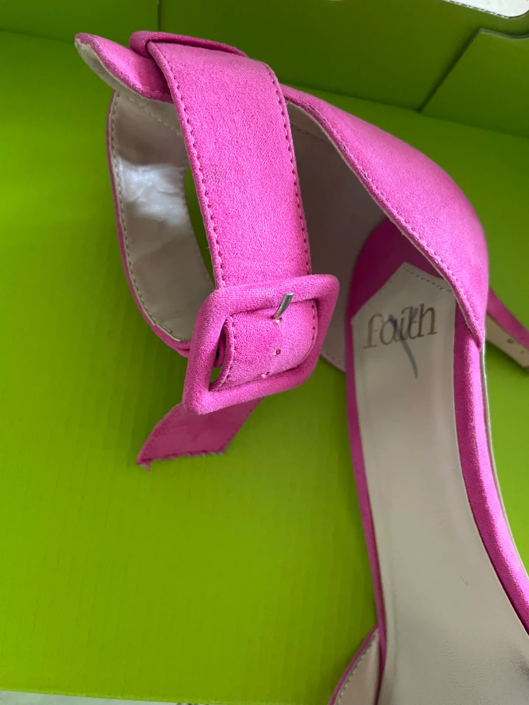 Faith Pink Suede Heels Size 5/38 - photo 4