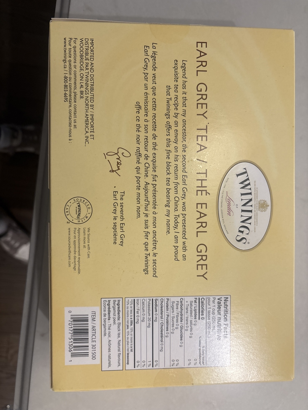 Twinings Earl Grey Tea 144 Sealed Tea Bags - photo 2