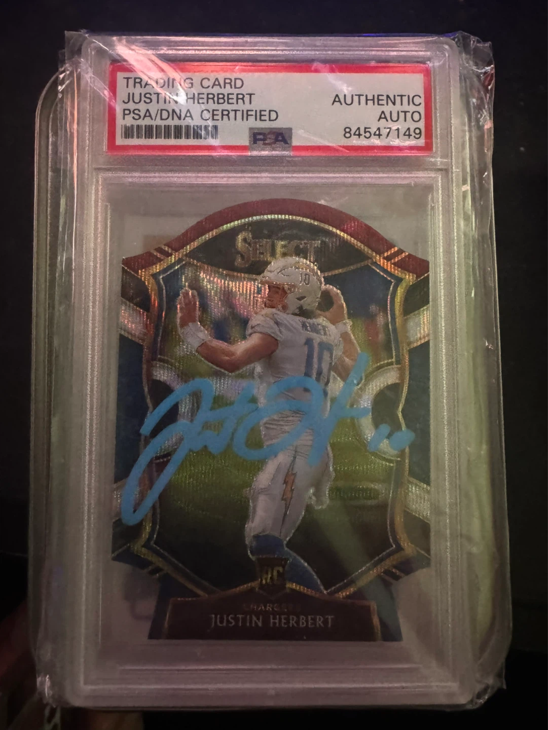 Justin Herbert Autographed & Graded Rookie Cards
