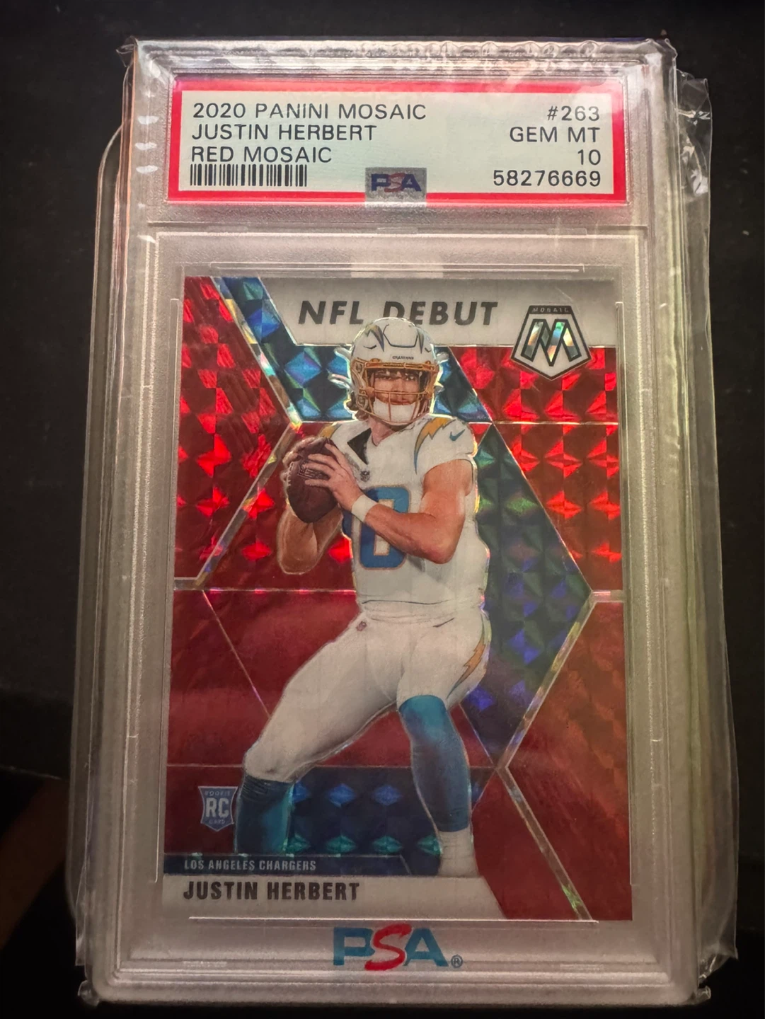 Justin Herbert Autographed & Graded Rookie Cards - photo 3