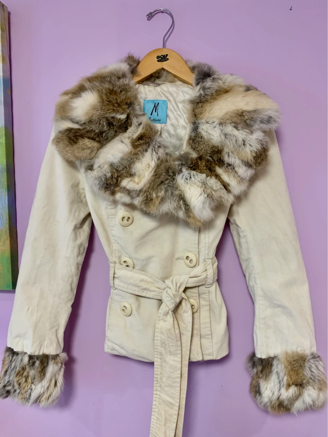 Marciano Jacket with Real Rabbit Fur