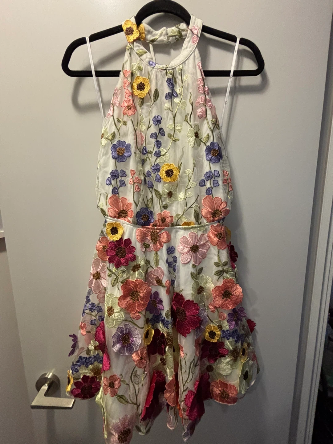 Lulus Embroidered Floral Dress Size Medium
