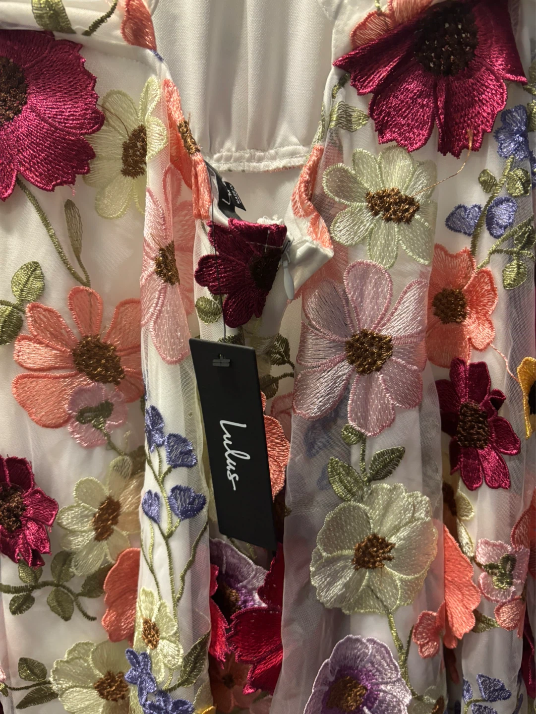 Lulus Embroidered Floral Dress Size Medium - photo 4