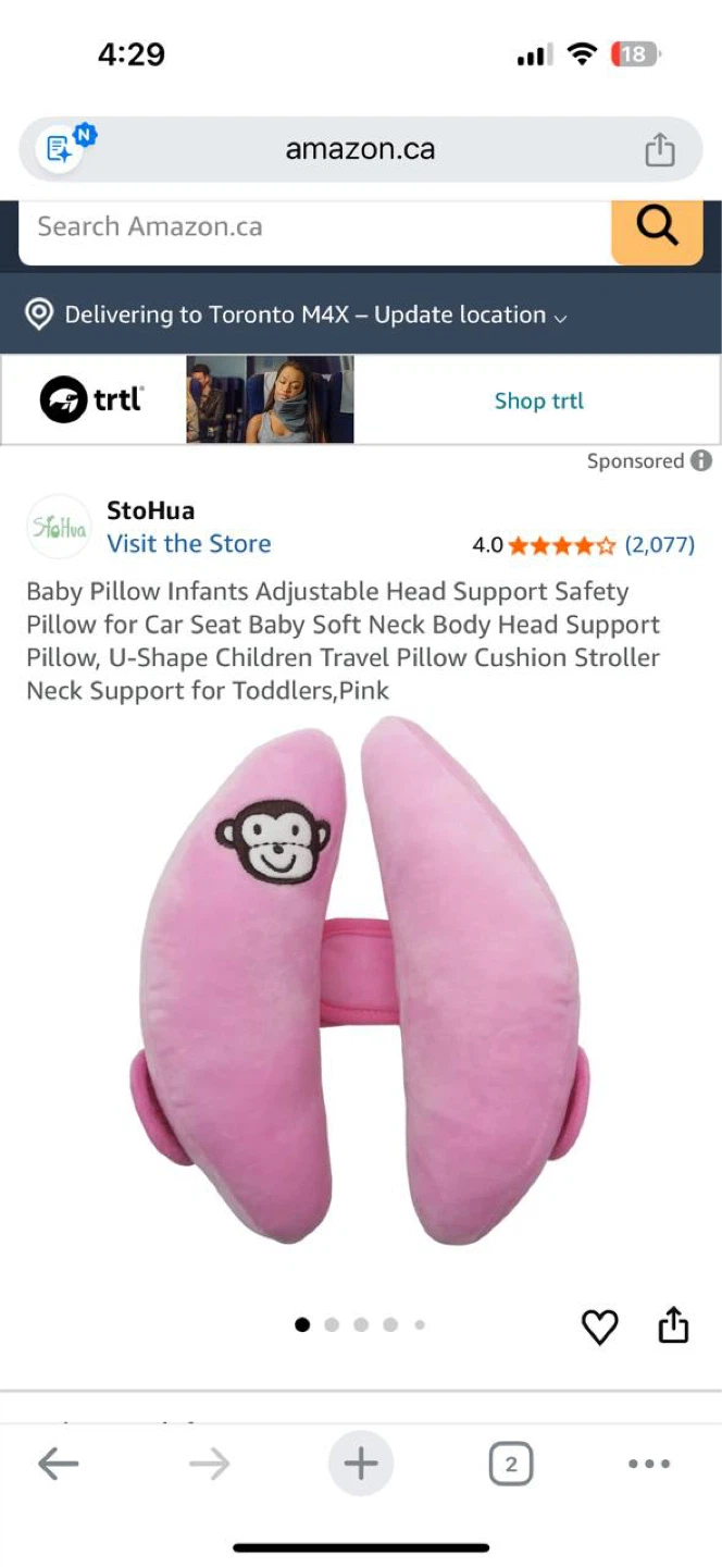 StoHva Pink Adjustable Head Support Pillow - photo 2