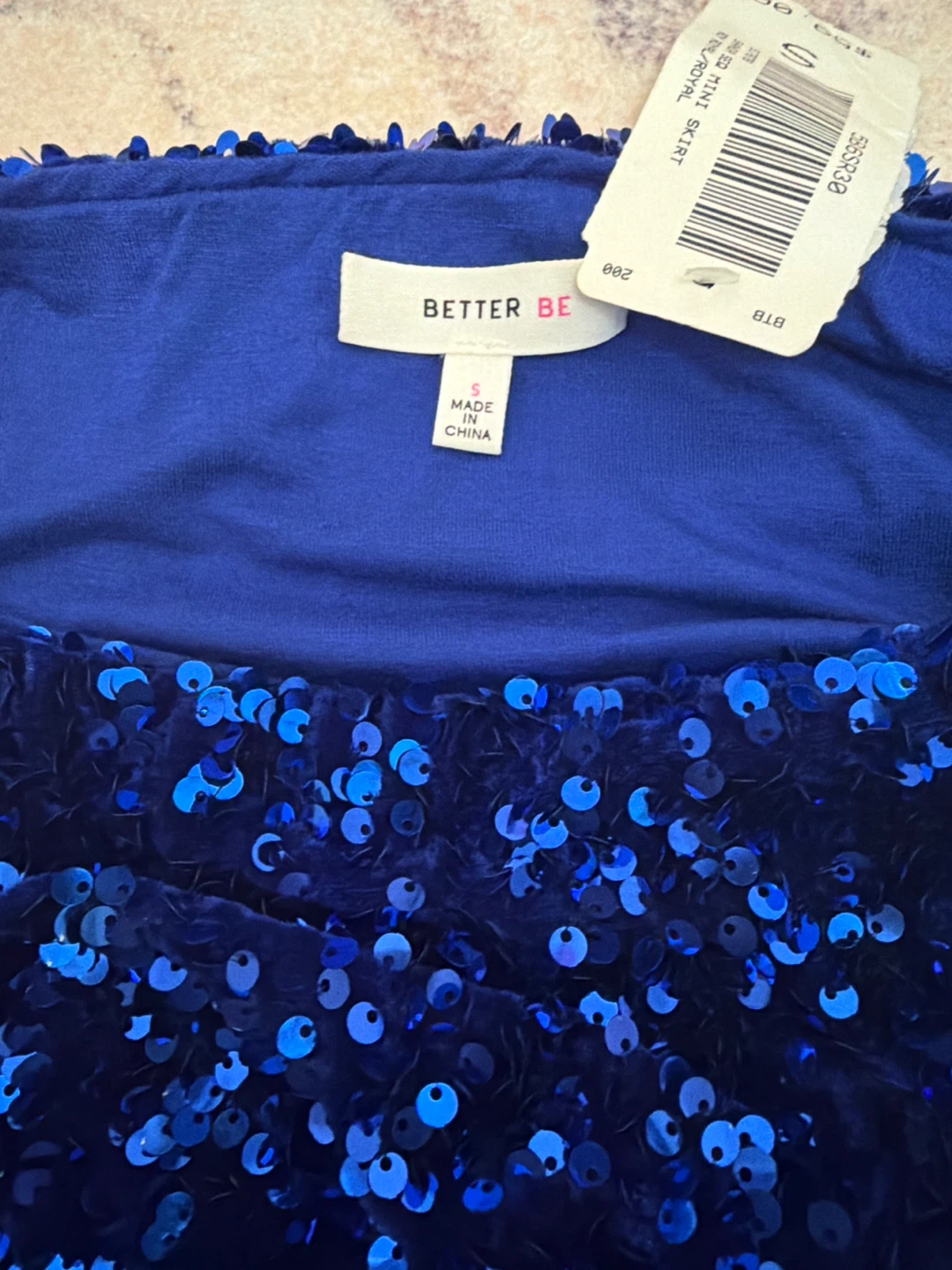 NEW BETTER BE Sequin Mini Skirt - S - photo 3