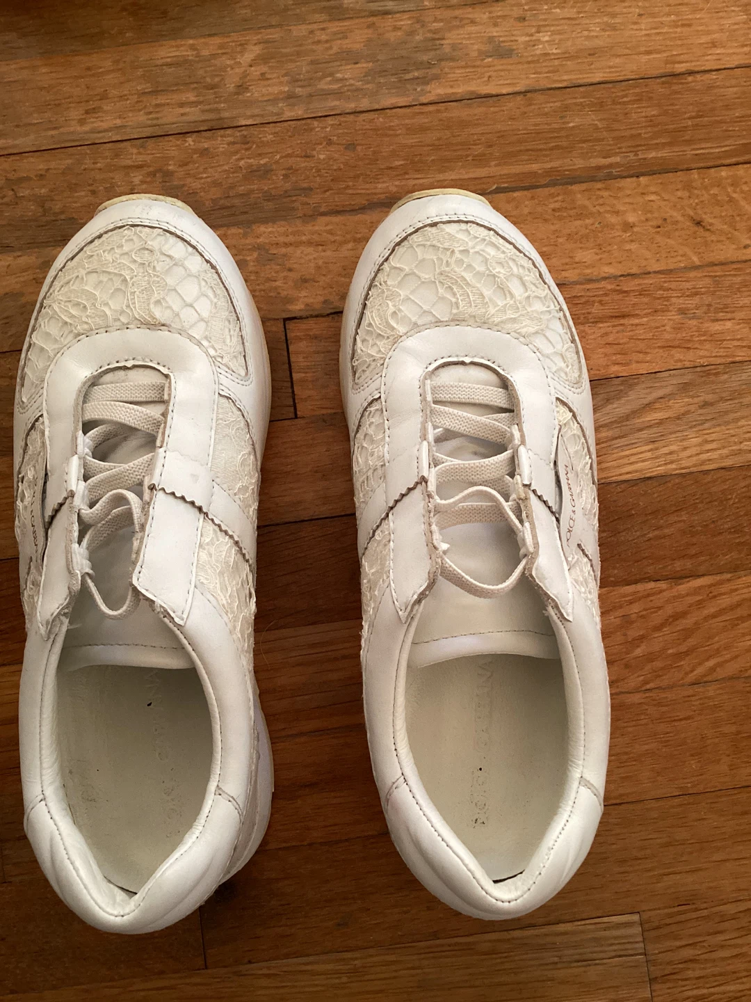 Dolce & Gabbana White Lace Sneakers - Size 34 - photo 2