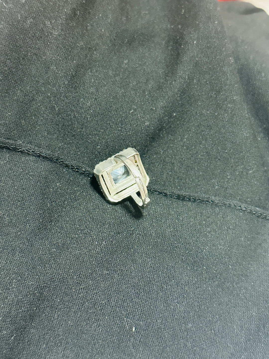 Sterling Silver Halo Ring with diamond Stone - photo 4