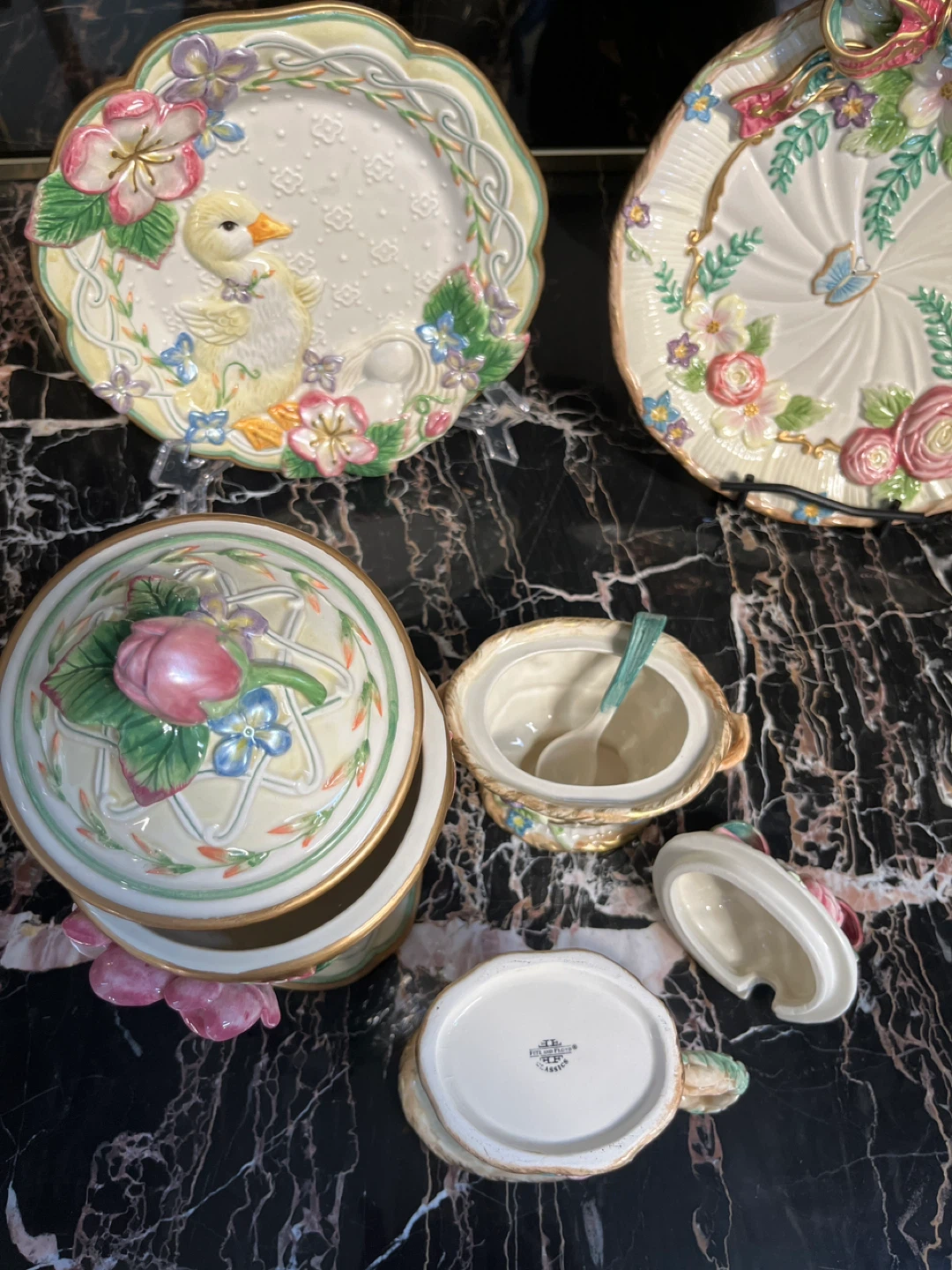 Floral Butterfly Design Serving Platter - photo 3
