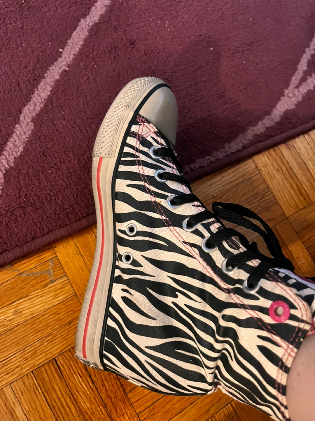 Brand New Zebra Print platform boots style size 8