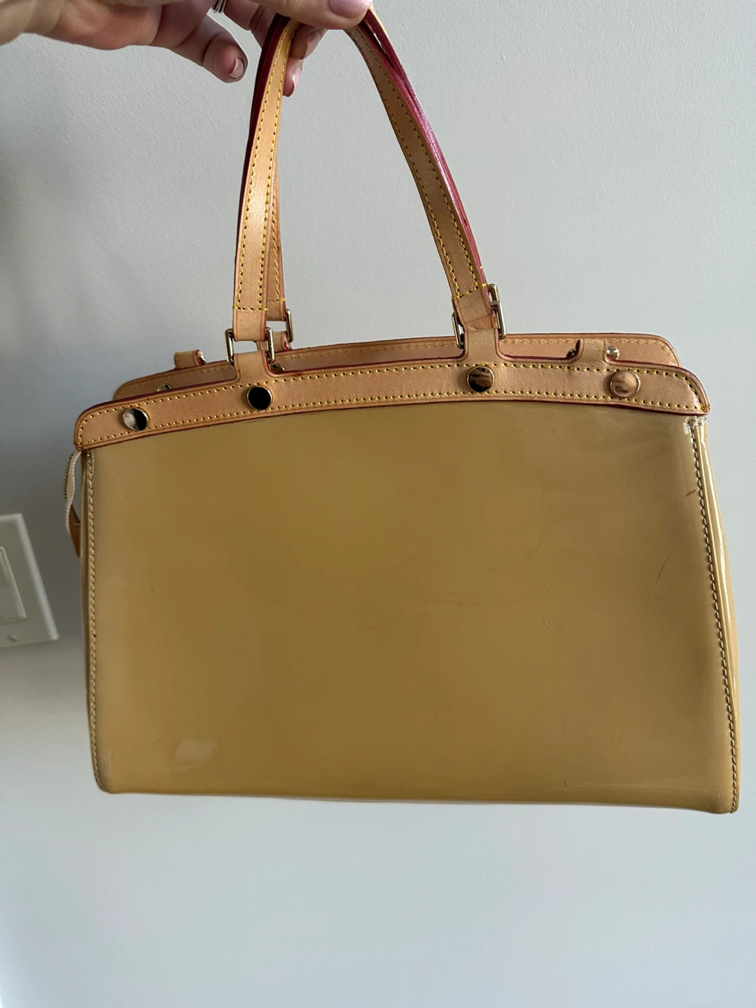 Beige Leather Handbag