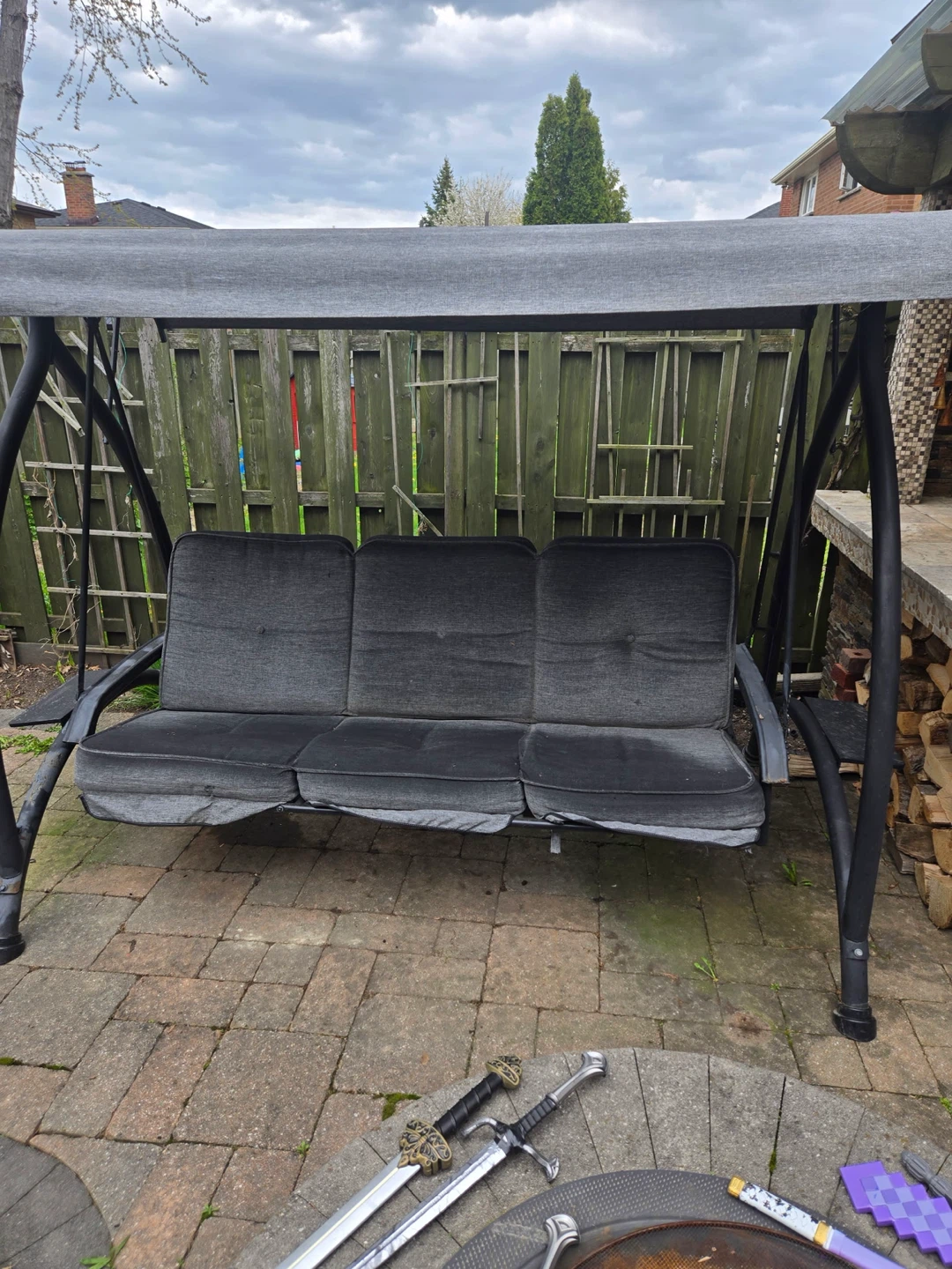 Outdoor Patio Swing with Canopy