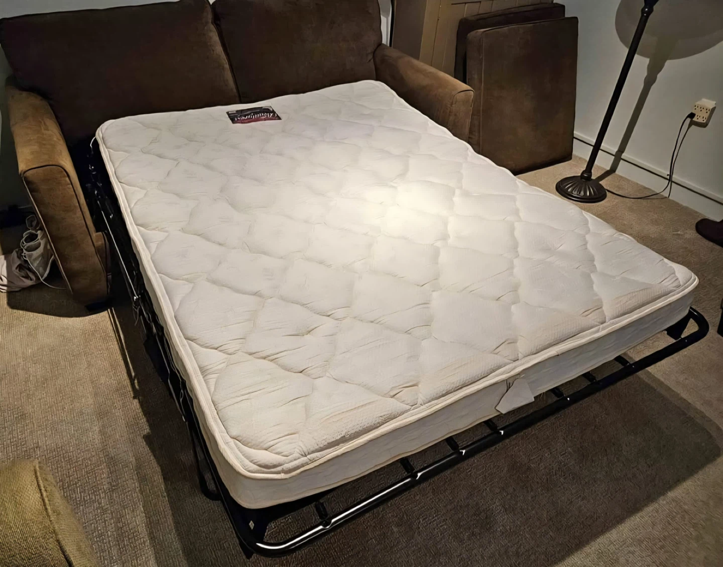 Brown Sofa with pullout Mattress - photo 2