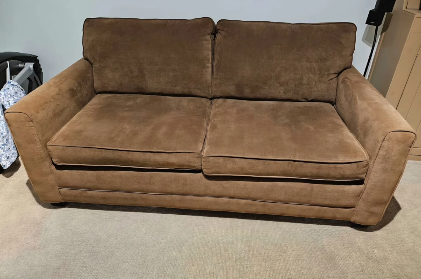 Brown Sofa with pullout Mattress