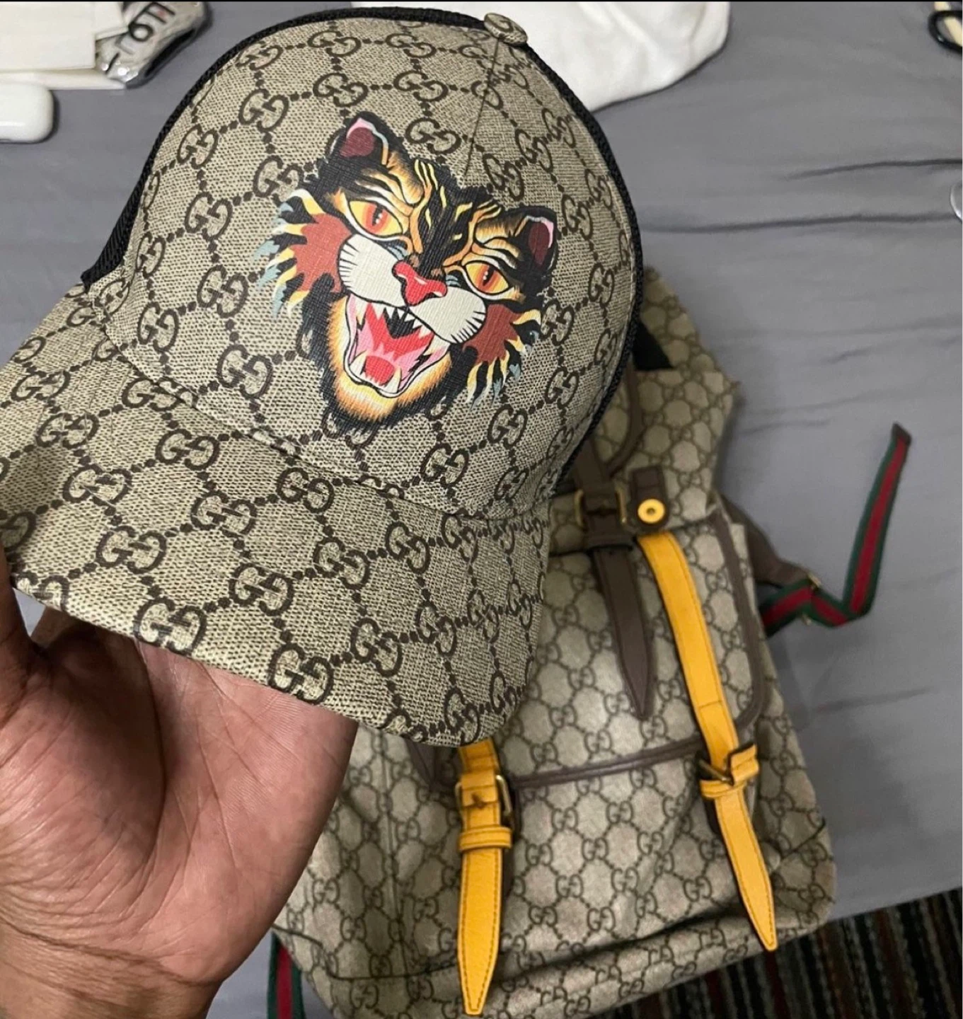 Gucci Supreme Backpack & Hat