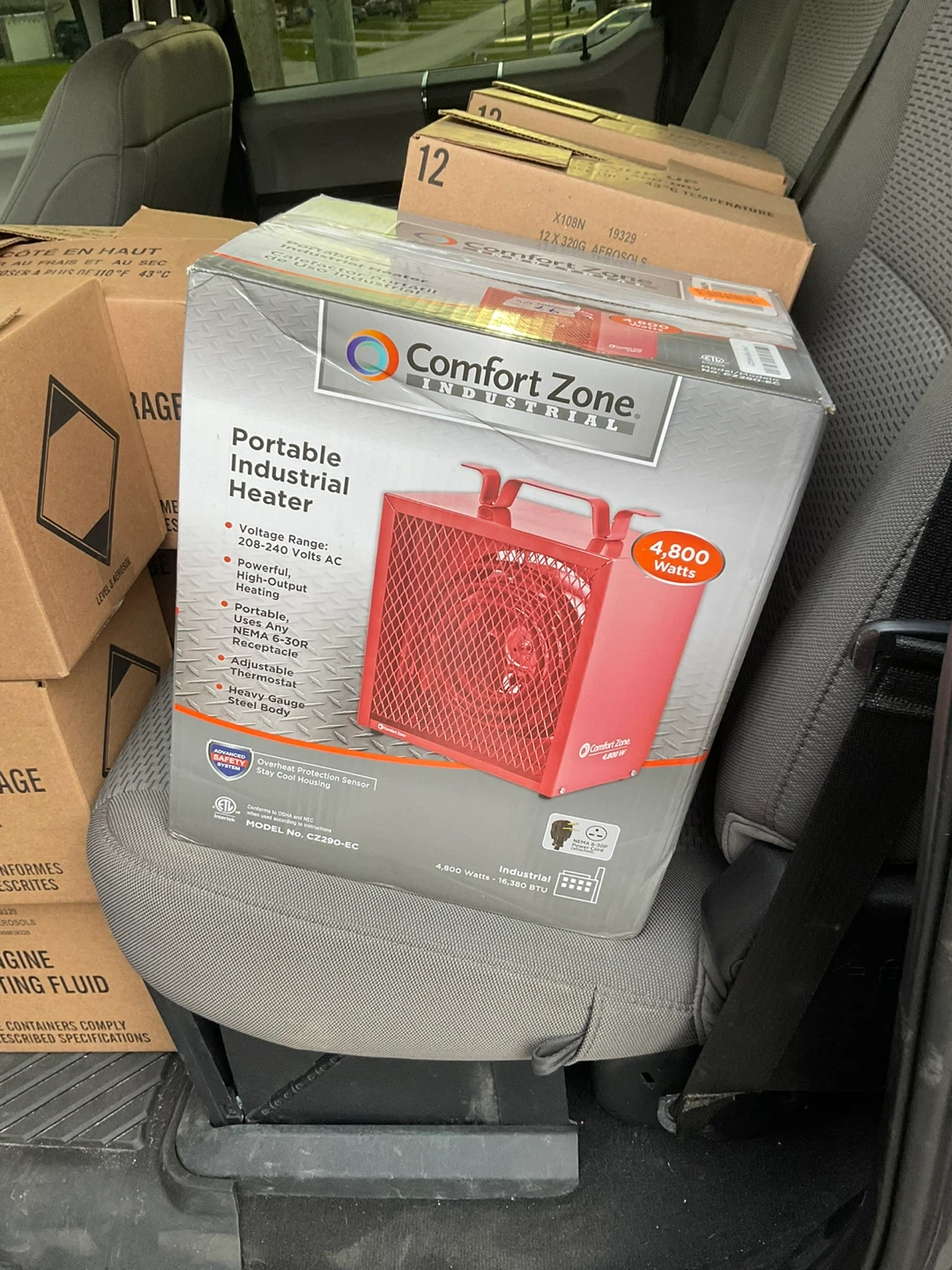 Comfort Zone Industrial Electric Heater 4800 Watts